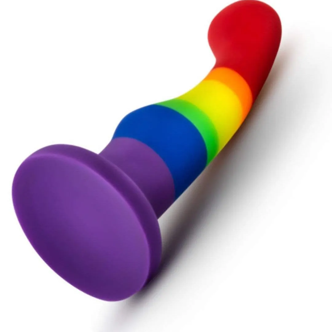 Freedom 6 Inch Silicone Rainbow Suction Cup Dildo