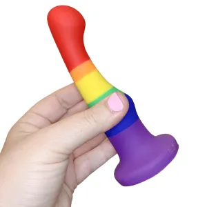 Freedom 6 Inch Silicone Rainbow Suction Cup Dildo