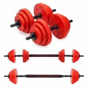 Gallant 20kg Adjustable Dumbbells Set, 2 in 1 Dumbbells and Barbell Hand Free Weights Dumbbells Set - Bar Weight Sets