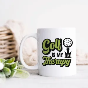 Golf Is My Therapy Ceramic Mug