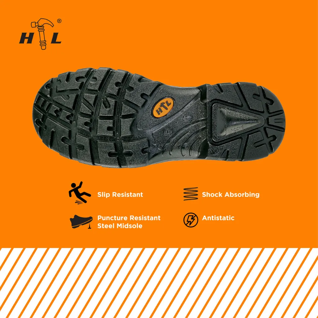 Hammerland Men Mid Cut with Double Zip Safety Shoes HAM-3009 GK