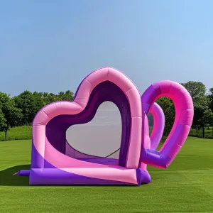 Heart Shape Inflatable Double Jumping Castle for Valentines