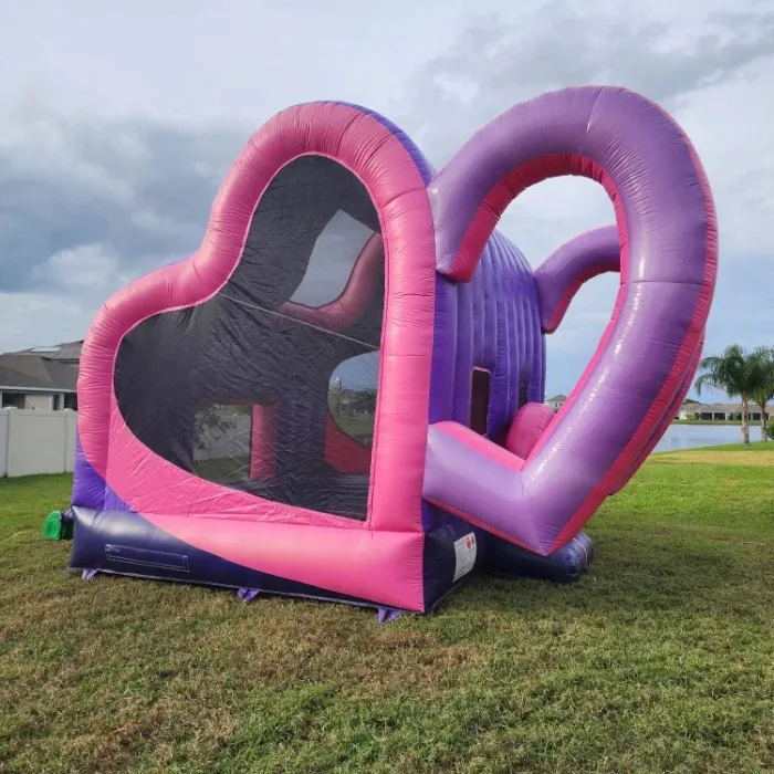 Heart Shape Inflatable Double Jumping Castle for Valentines