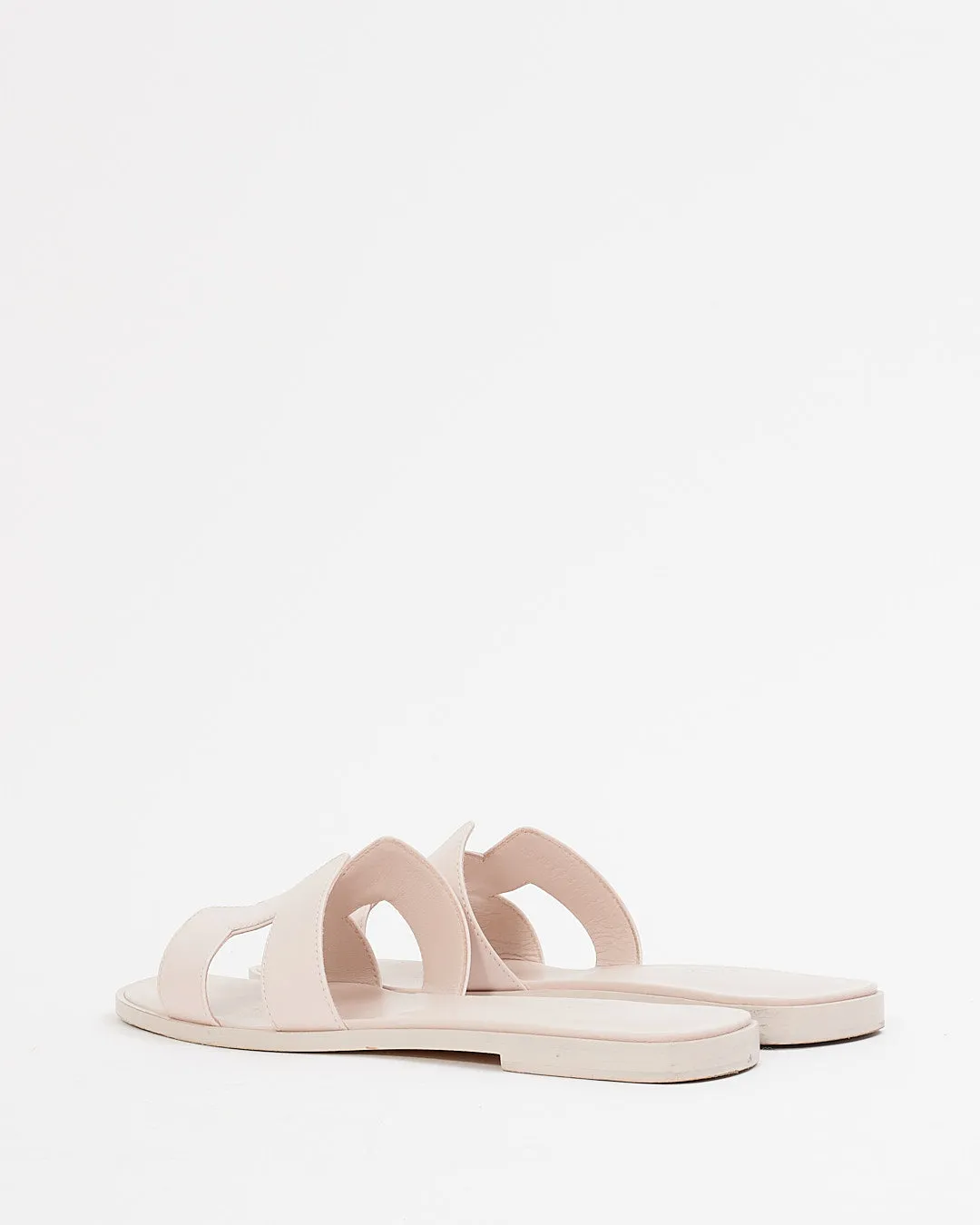 Hermes Pale Pink Swift Leather Oran Sandal - 39