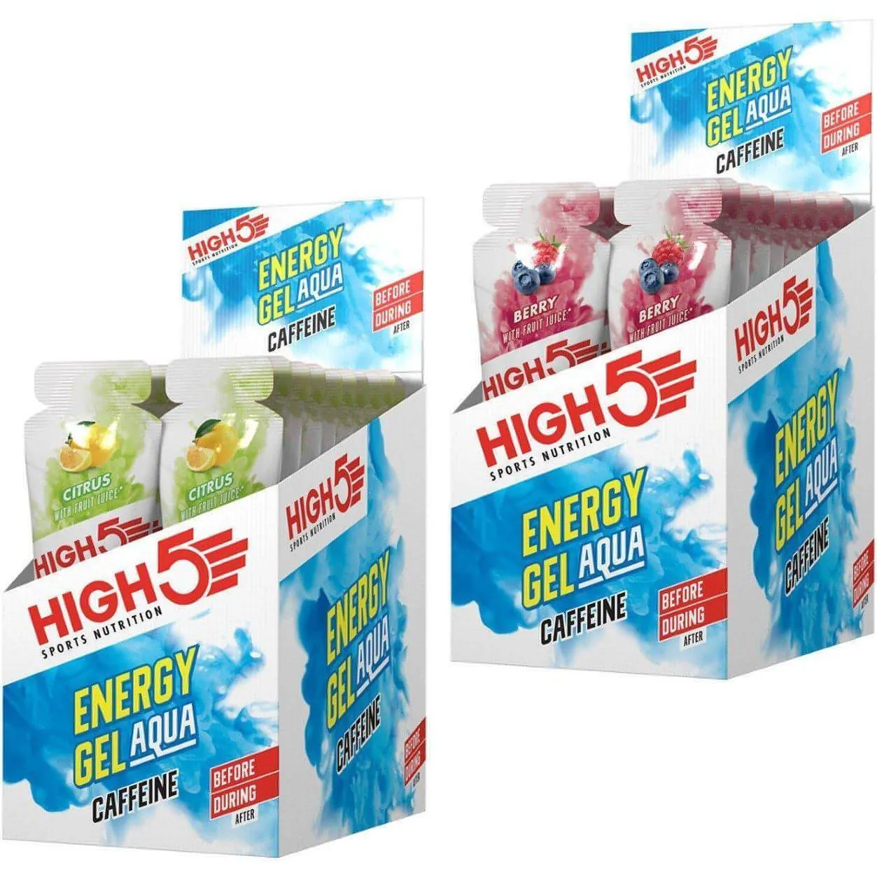 High 5 Energy Gel Aqua with Caffeine Box