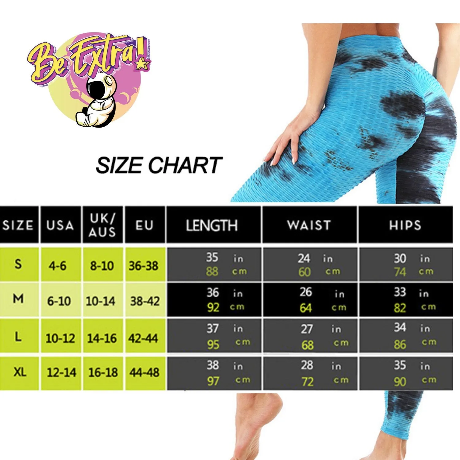 High Waist Tie Dye Butt Lifting Textured Workout Leggings (Pink/Violet)