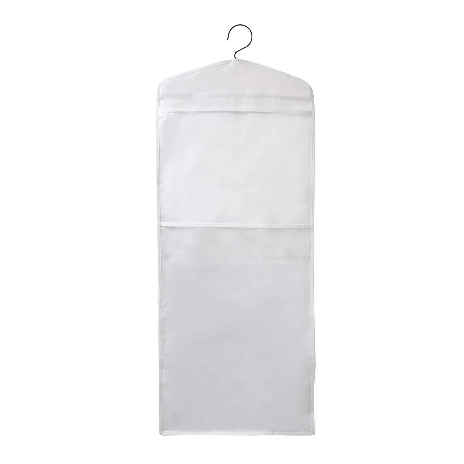 Houseables Wrapping Paper Storage, Gift Wrap Organizer, 10 Pockets, 43" x 17", White/Clear, Plastic, Home Closet Organization, Hanging Craft Holder, for Christmas Decorations, Ornaments, Ribbons