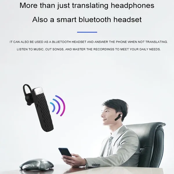Intelligent Voice Translation Earphone 33-Language Translator Bluetooth