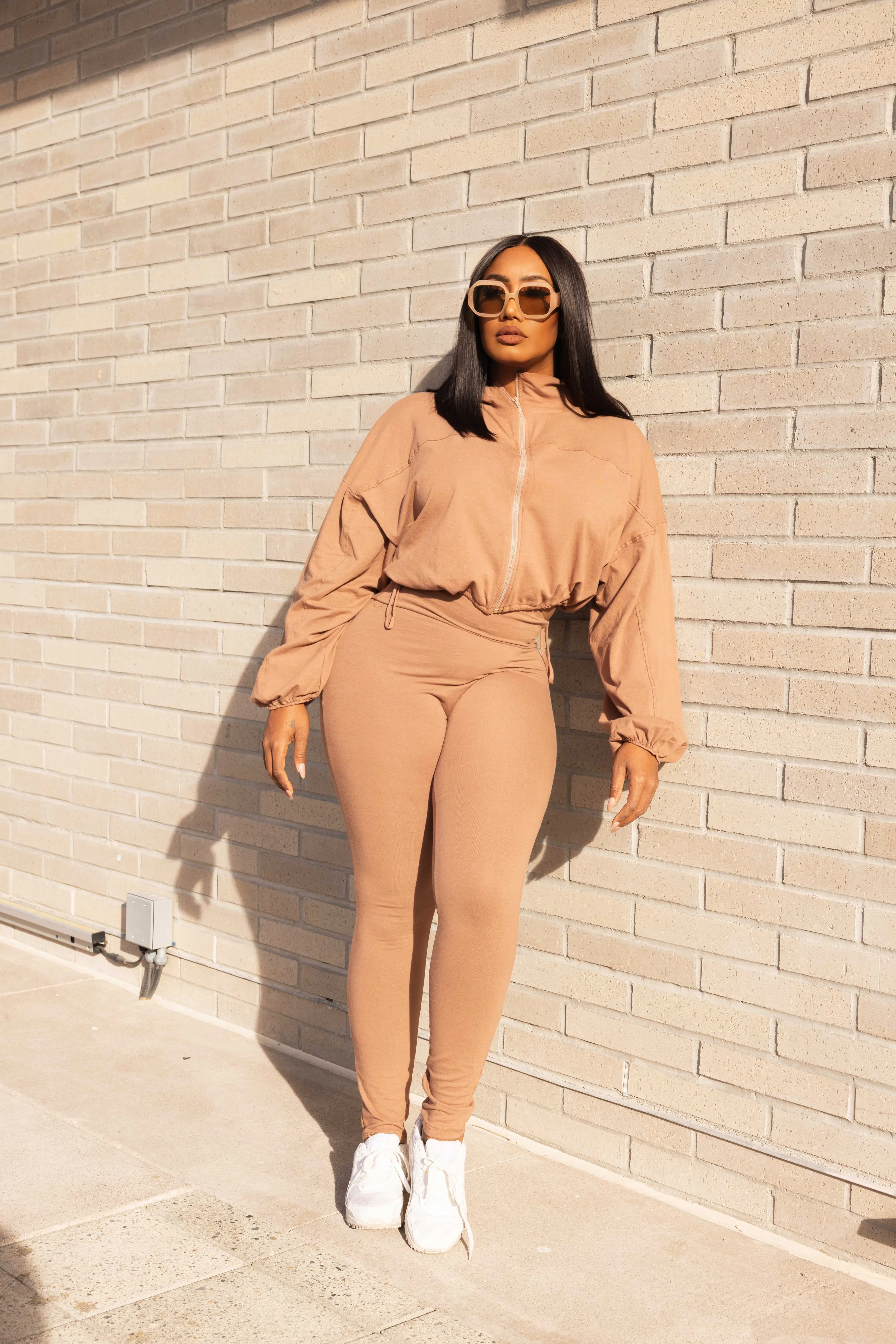 IOTA  JACKET AND LEGGING 2PC SET -DARK MOCHA