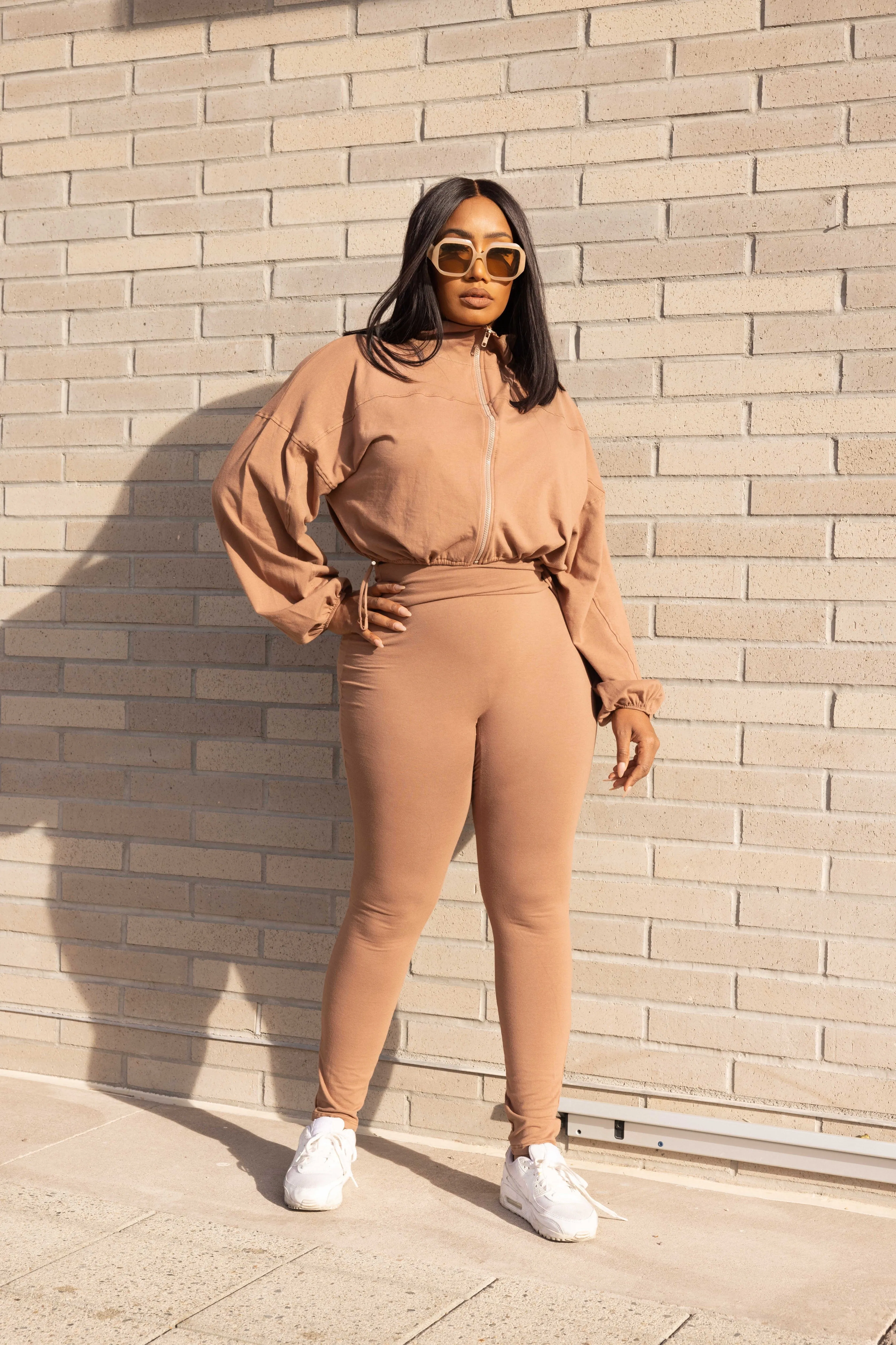 IOTA  JACKET AND LEGGING 2PC SET -DARK MOCHA