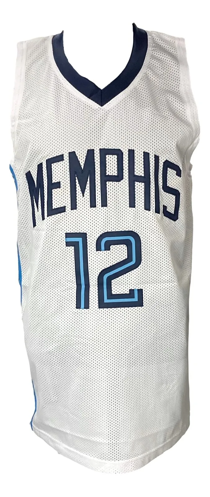 Ja Morant Signed Custom White Pro-Style Basketball Jersey BAS