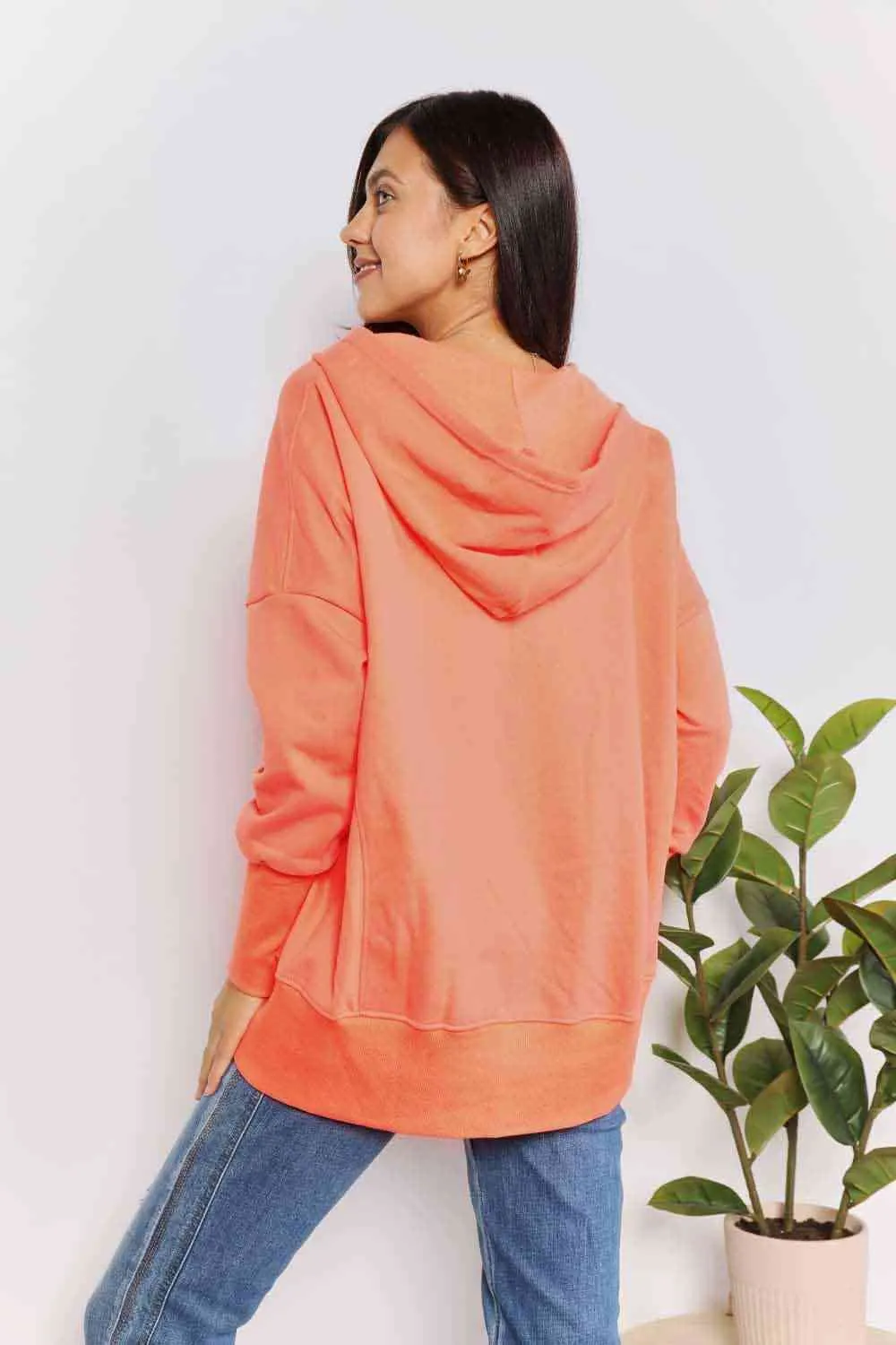 Jace Quarter-Snap Dropped Shoulder Hoodie