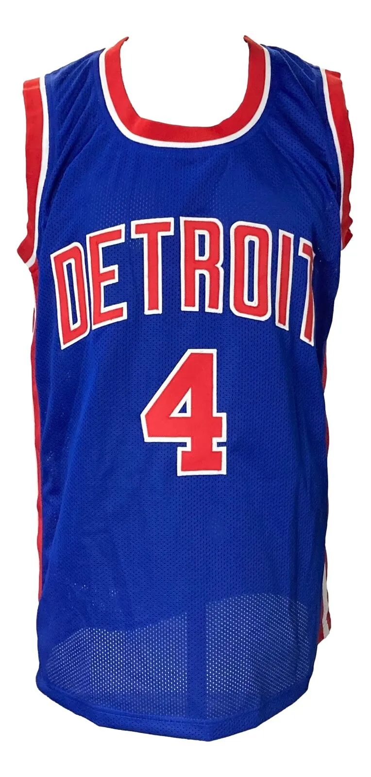 Joe Dumars Signed Custom Blue Pro-Style Basketball Jersey BAS ITP