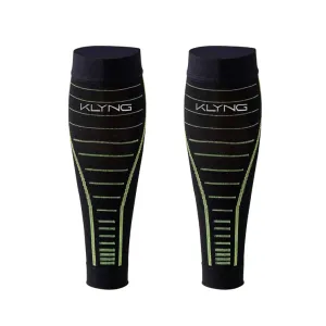 Klyng Unisex Pro Pickleball Lines-Up Green Graduated Compression Calf Sleeves