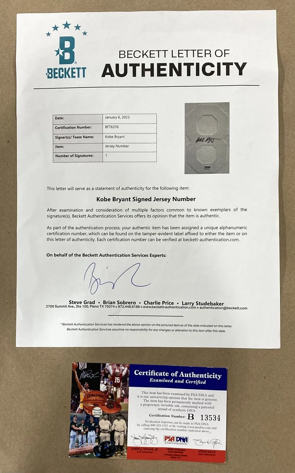 Kobe Bryant Signed Framed Custom Purple Basketball Stat Jersey BAS PSA