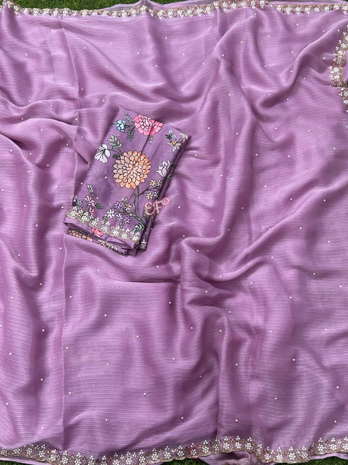 Latest and Exclusive Cocktail Party Georgette Silk Saree
