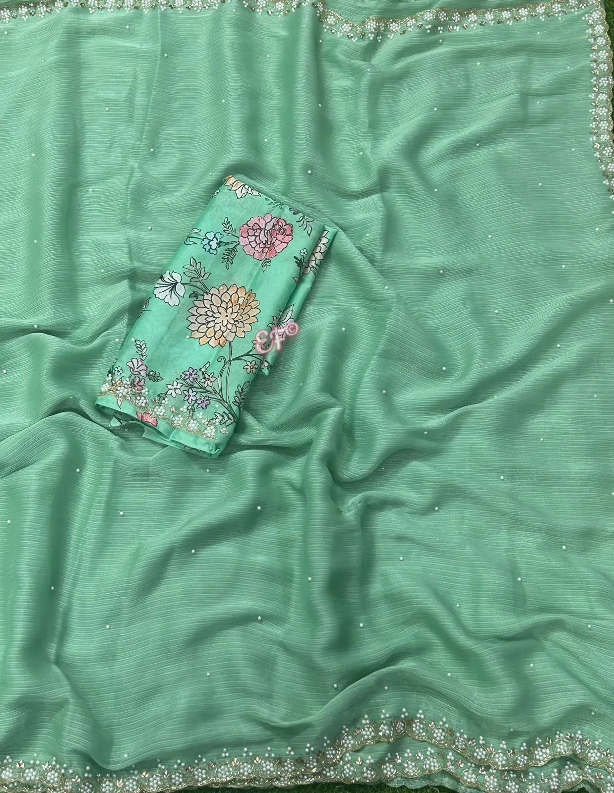 Latest and Exclusive Cocktail Party Georgette Silk Saree
