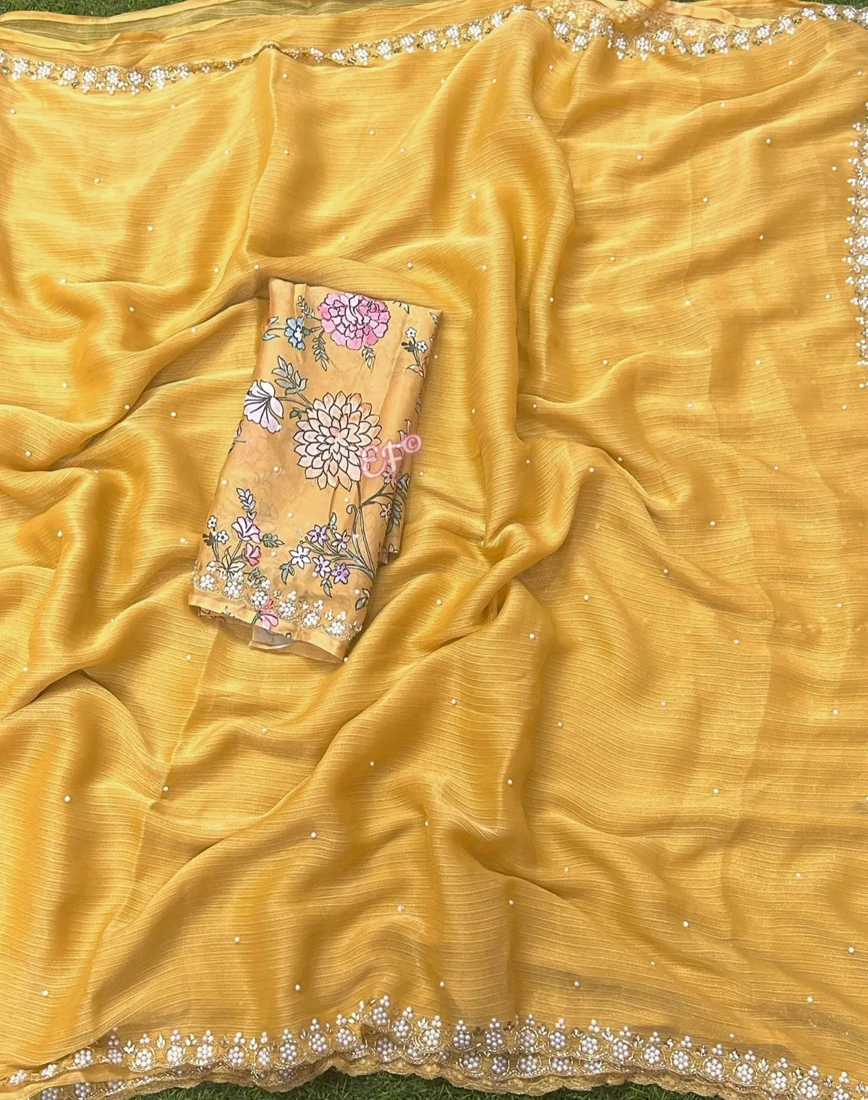 Latest and Exclusive Cocktail Party Georgette Silk Saree