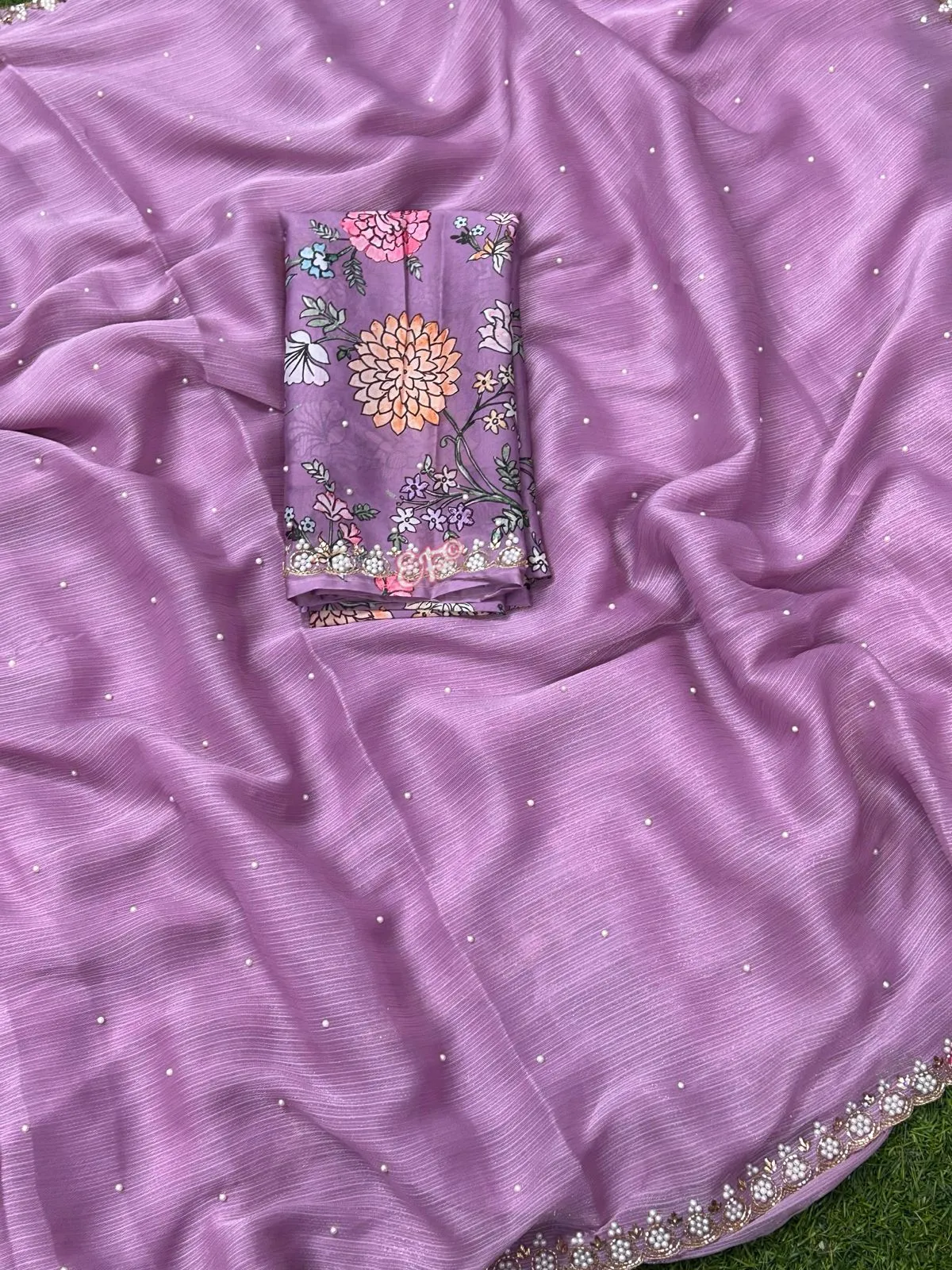 Latest and Exclusive Cocktail Party Georgette Silk Saree