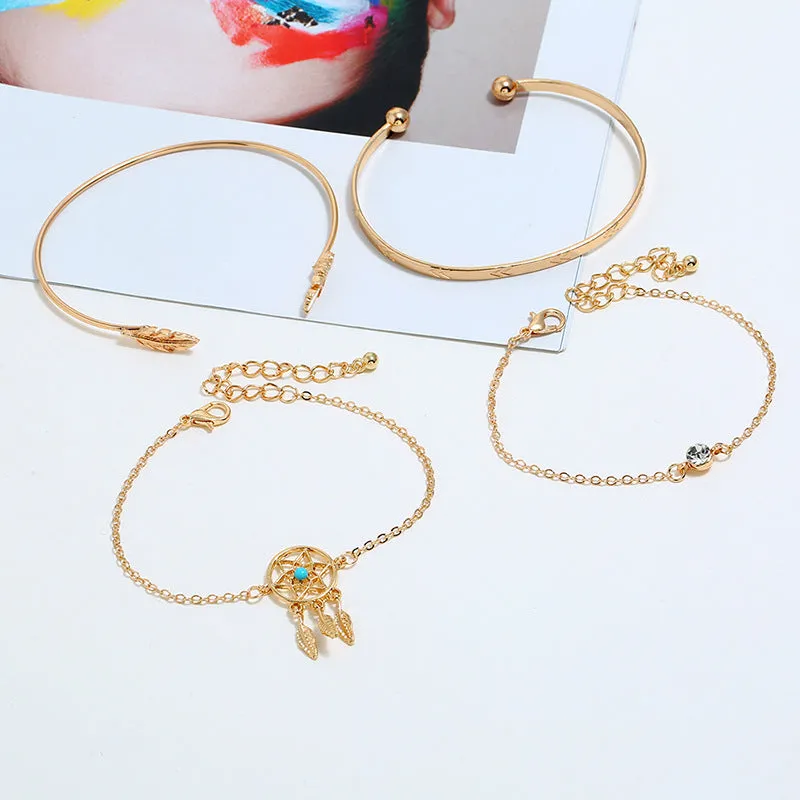 Leaf Multi Design Combo of 4 Bracelets