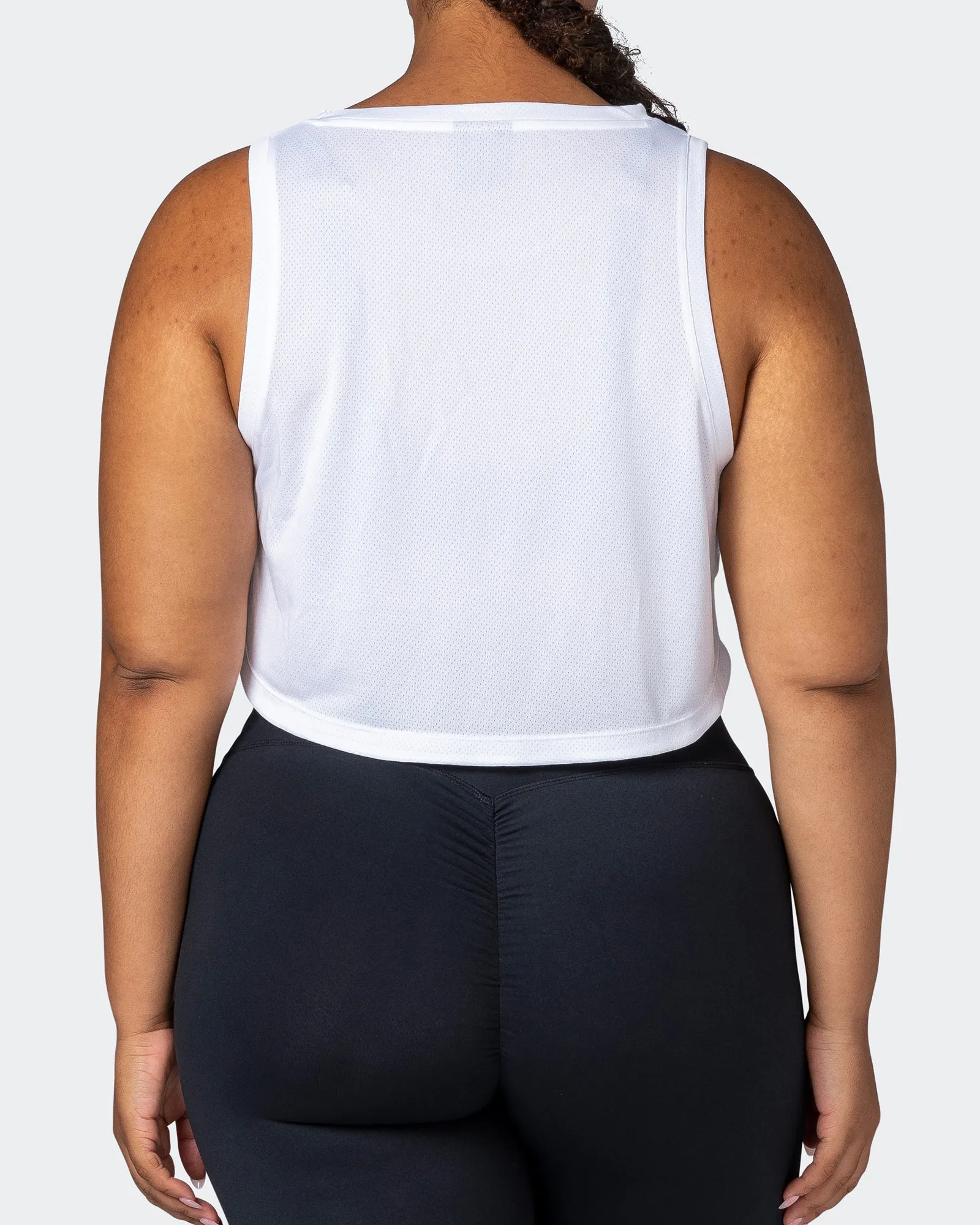 Limitless Cropped Training Tank - White