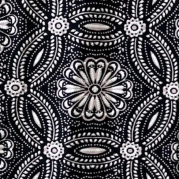 Long Pencil Skirt Floral Print Abstract Geometric Black White Pastel Rose Pink