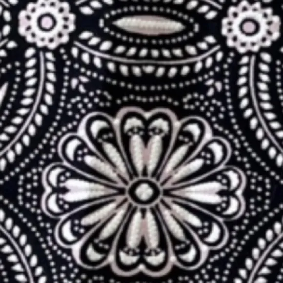 Long Pencil Skirt Floral Print Abstract Geometric Black White Pastel Rose Pink