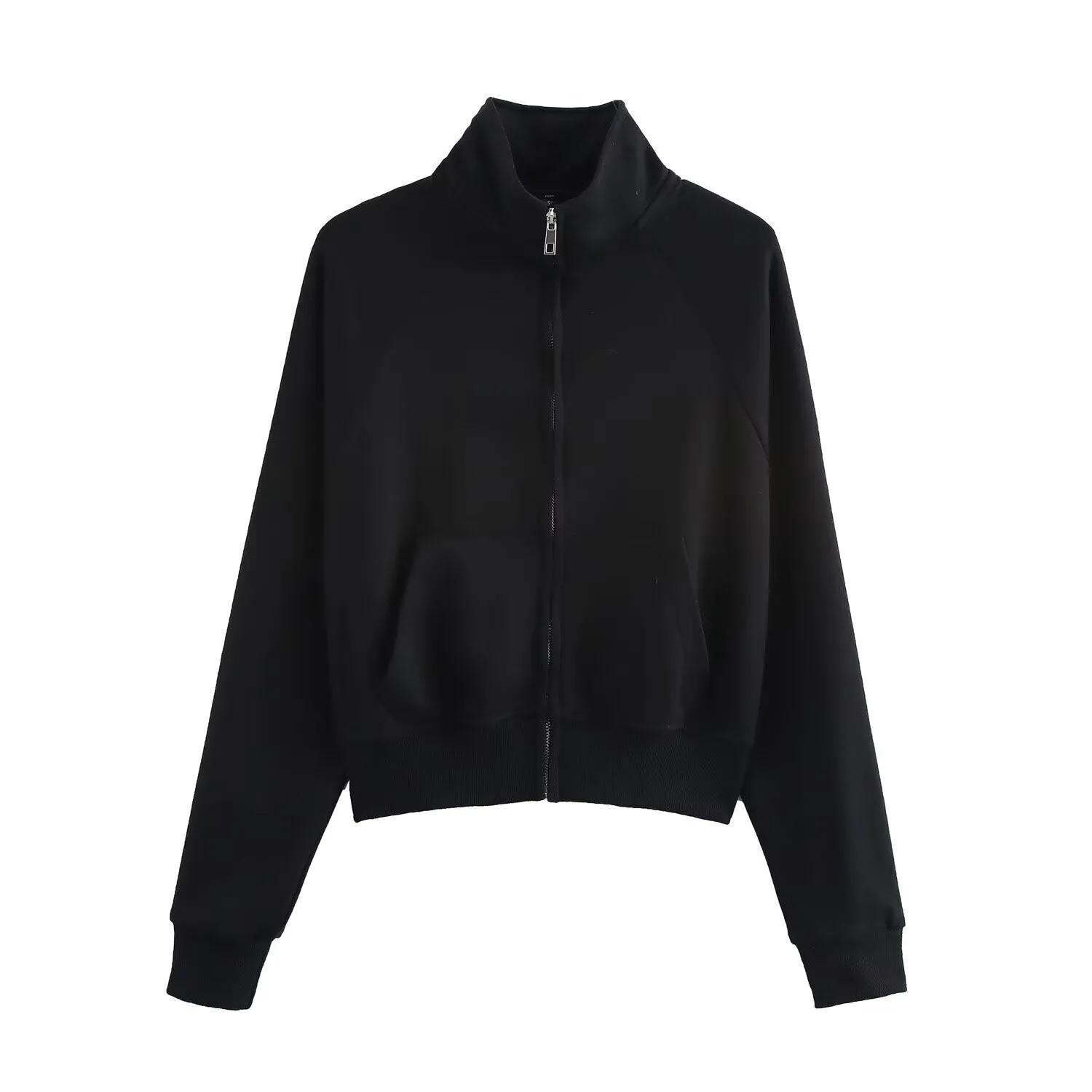 Long Sleeve Zipper Jacket and Flared Sweats