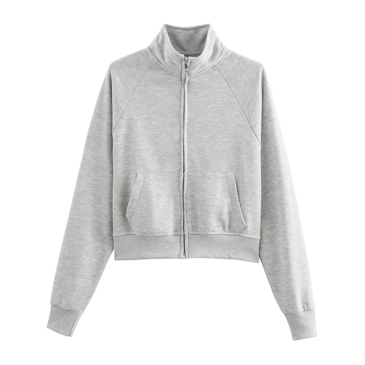 Long Sleeve Zipper Jacket and Flared Sweats