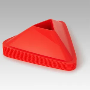 Lot de 10 coupelles d'entrainement de football Essential orange