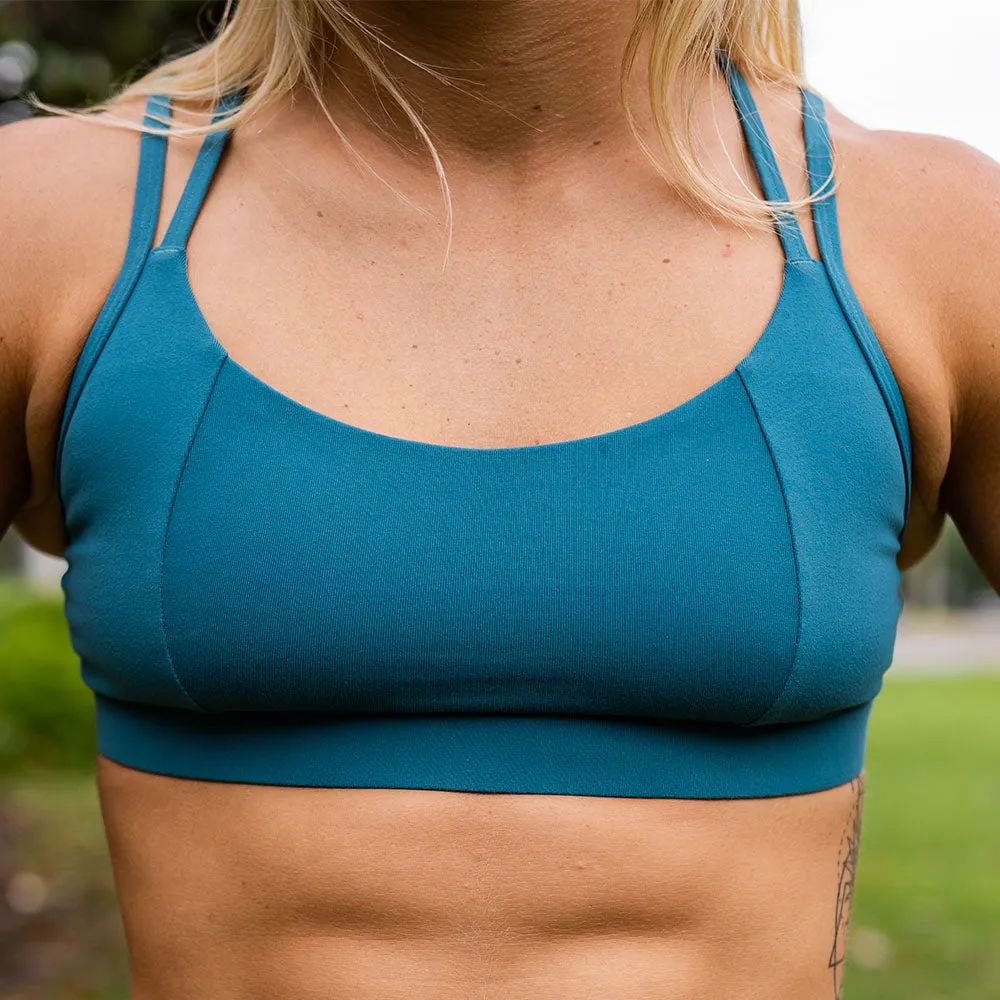 Lotus Sports Bra (Ocean)