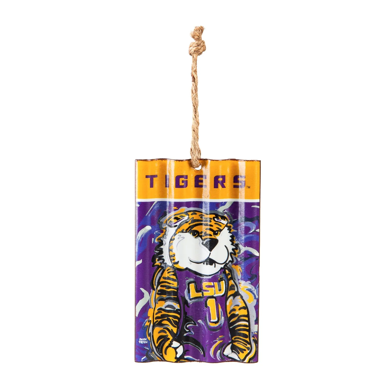LSU Mascot, Corrugate Orn Justin Patten,3ot921jpab