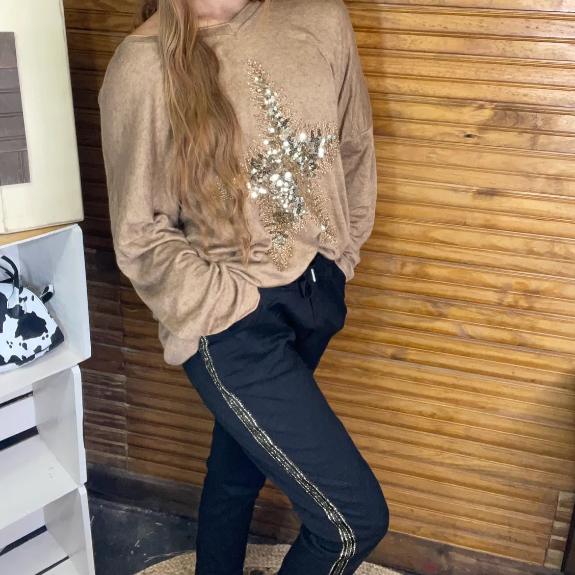 Made In Italy Metallic Stripe Pants