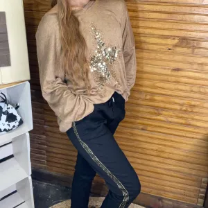Made In Italy Metallic Stripe Pants