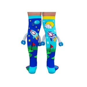 MADMIA Robot Socks With Arms Kids & Adults Age 6 - 99