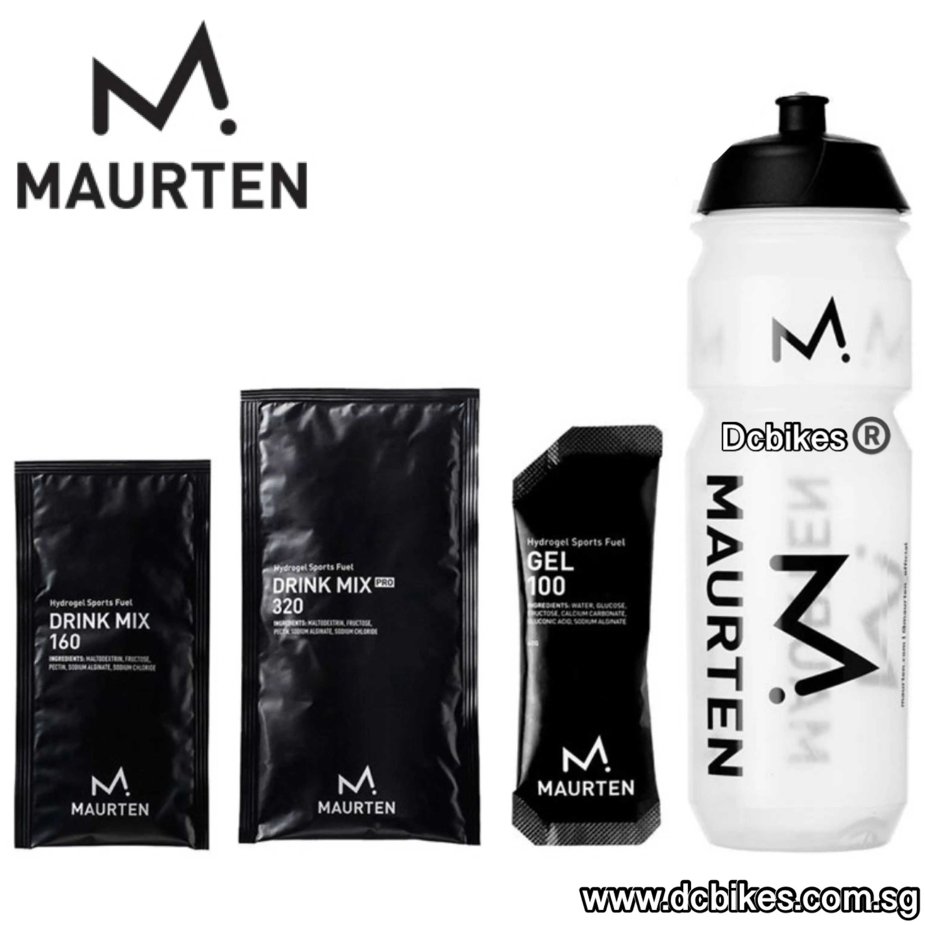 Maurten Hydrogel 100   Drink Mix 160/320 Starter Set Test Package   Bottle 750ml