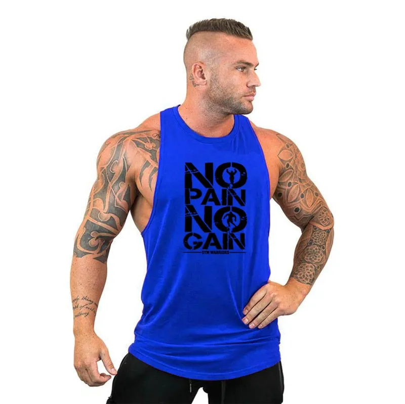 Men Bodybuilding Hooded Tank Top