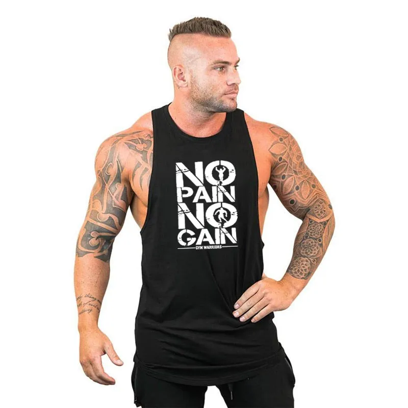 Men Bodybuilding Hooded Tank Top