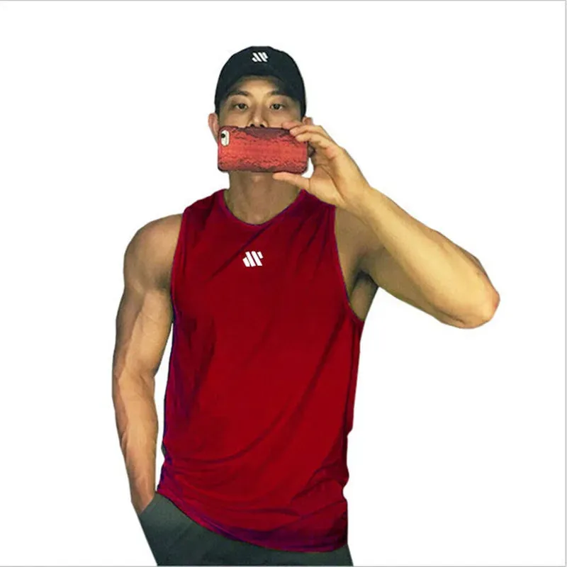 Men's Gym Tank Top - Fitness Sleeveless Shirt, Mesh Breathable Sports Vest, Undershirt for Gyms Running
