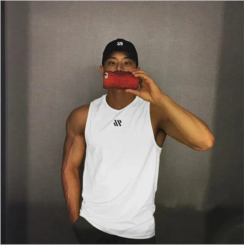Men's Gym Tank Top - Fitness Sleeveless Shirt, Mesh Breathable Sports Vest, Undershirt for Gyms Running