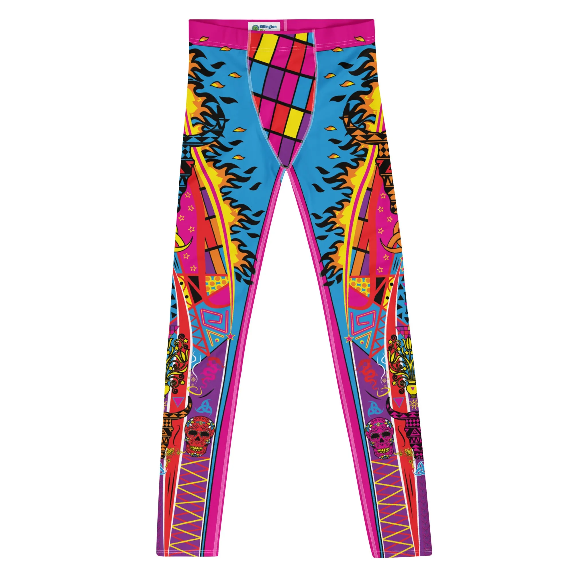 Mens Leggings, Luchador Fire