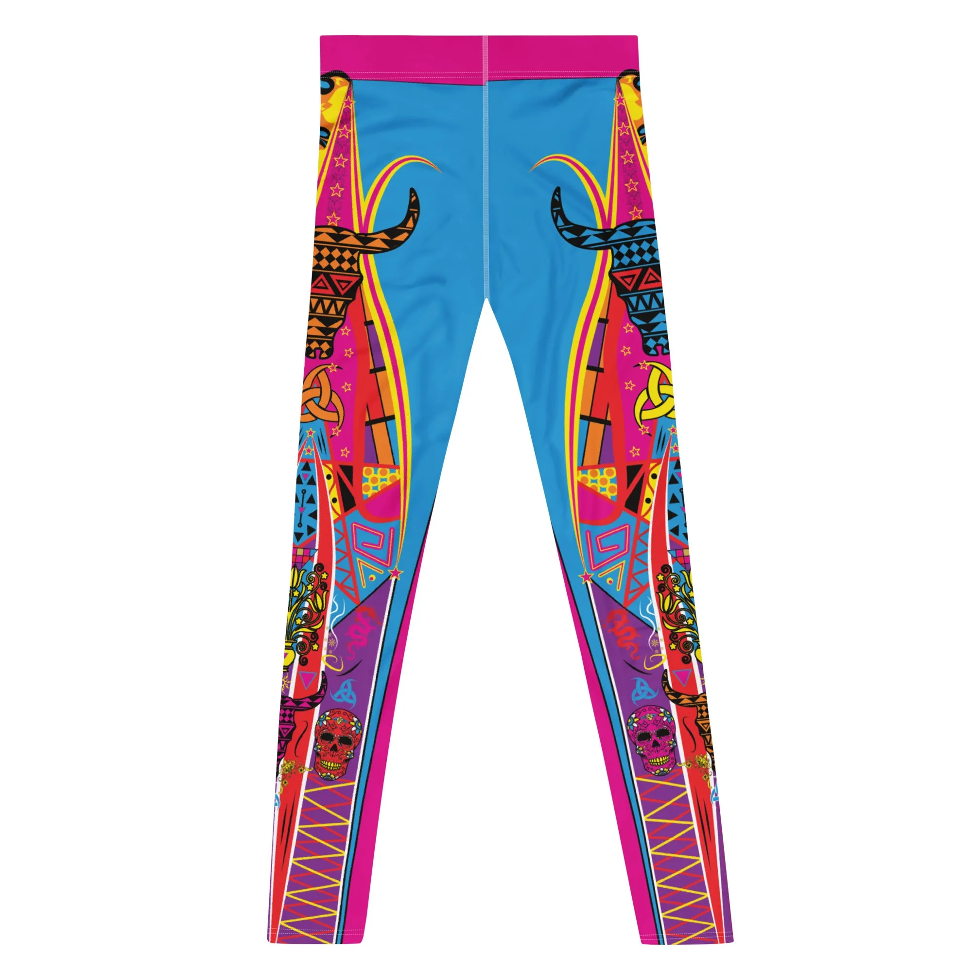 Mens Leggings, Luchador Fire