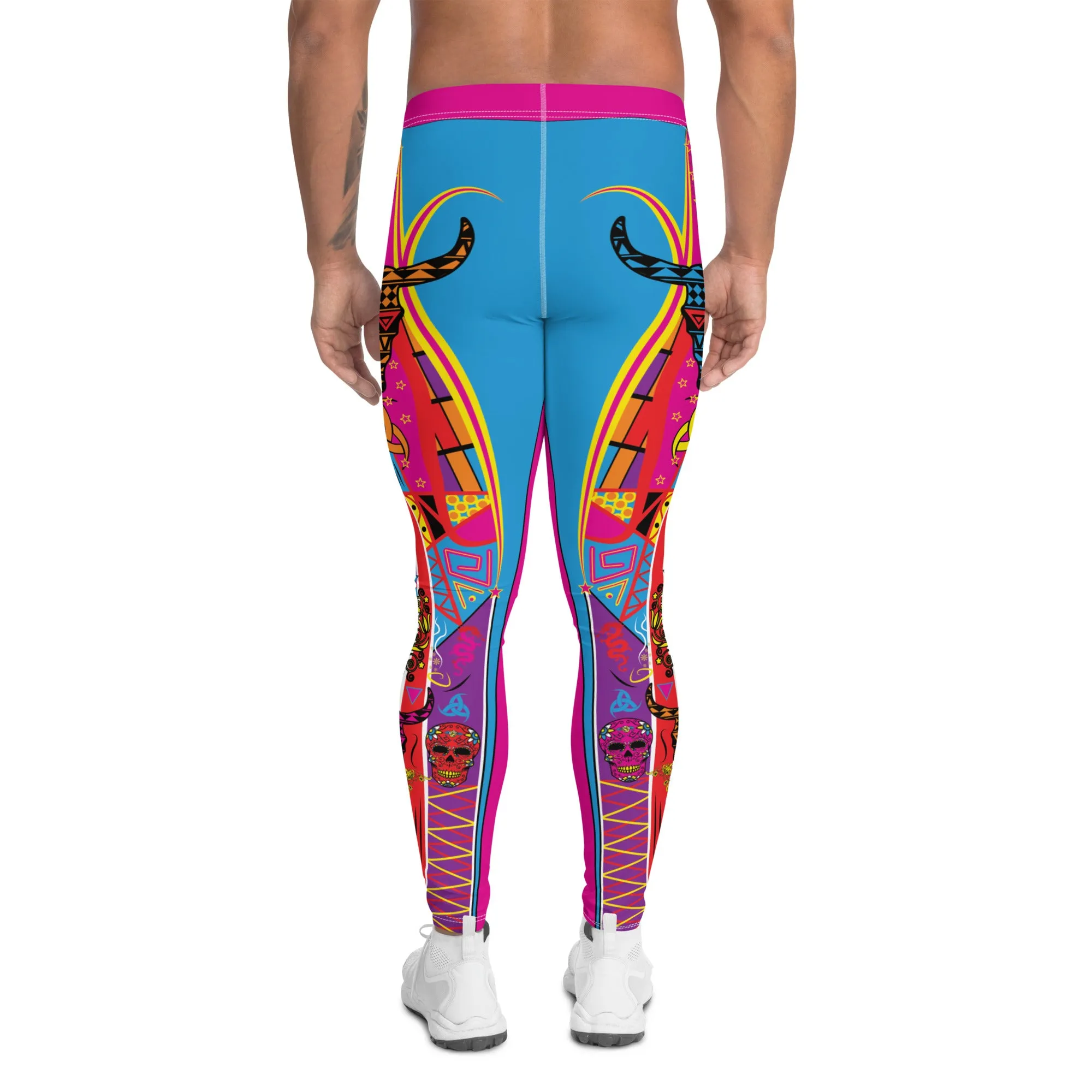 Mens Leggings, Luchador Fire