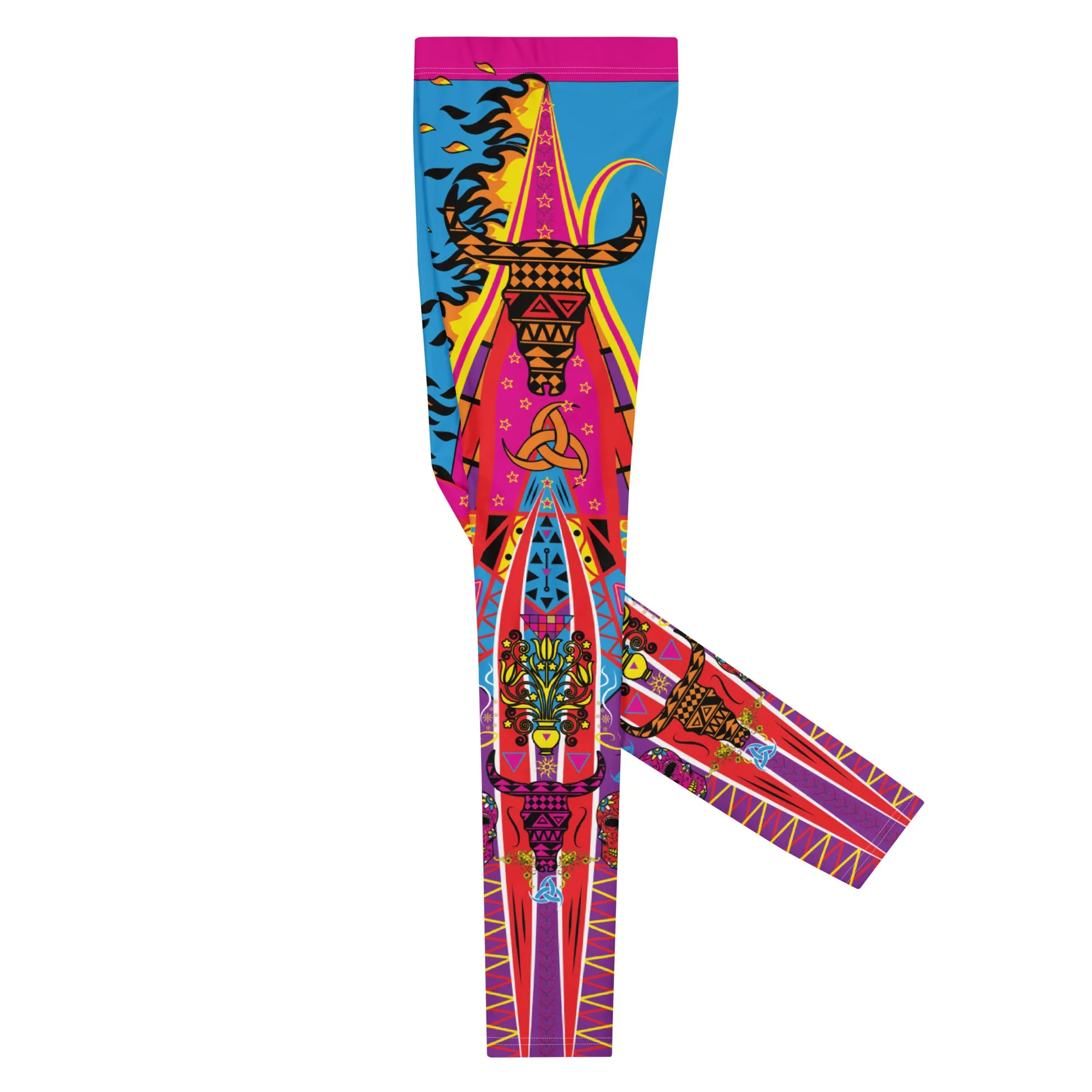 Mens Leggings, Luchador Fire