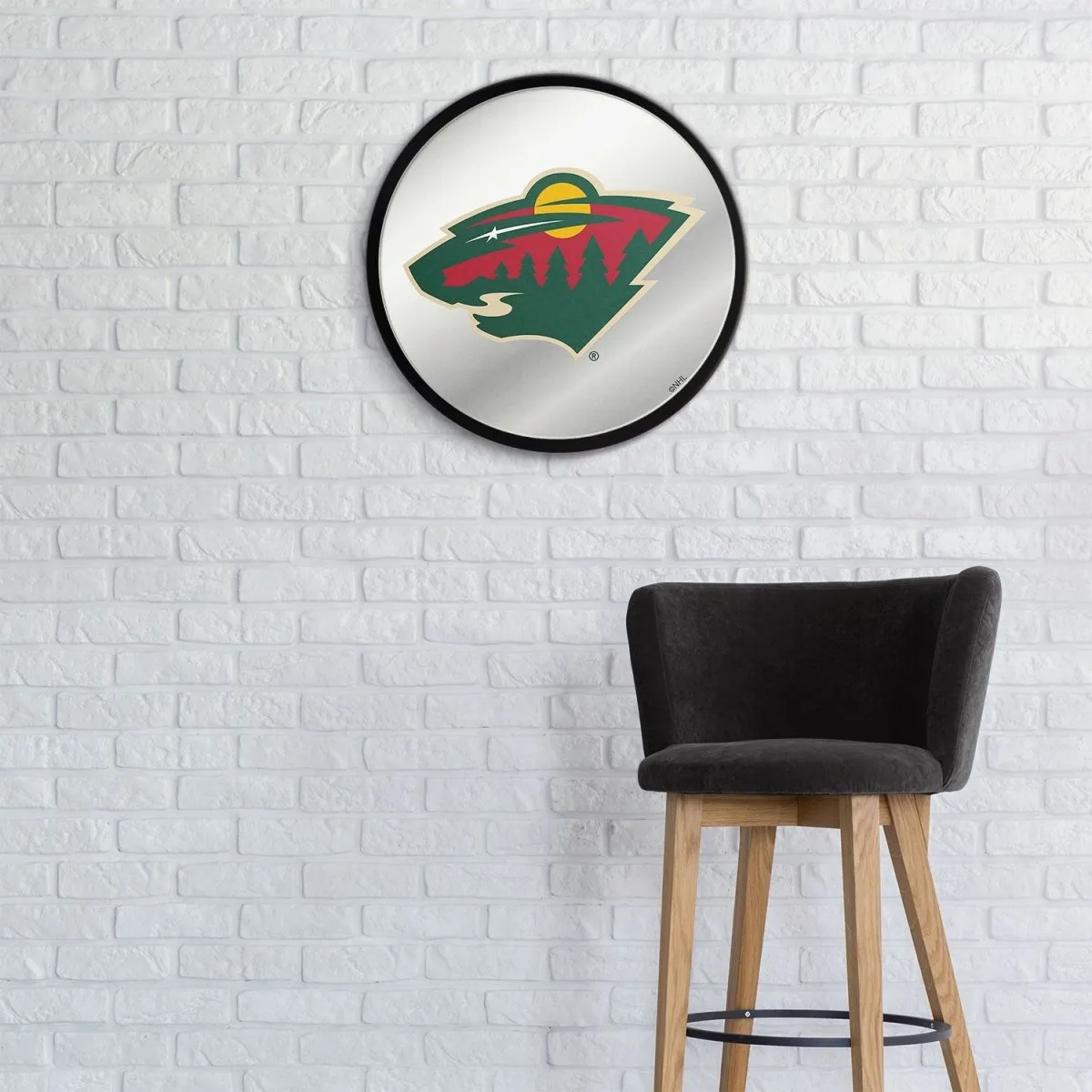 Minnesota Wild: Modern Disc Mirrored Wall Sign