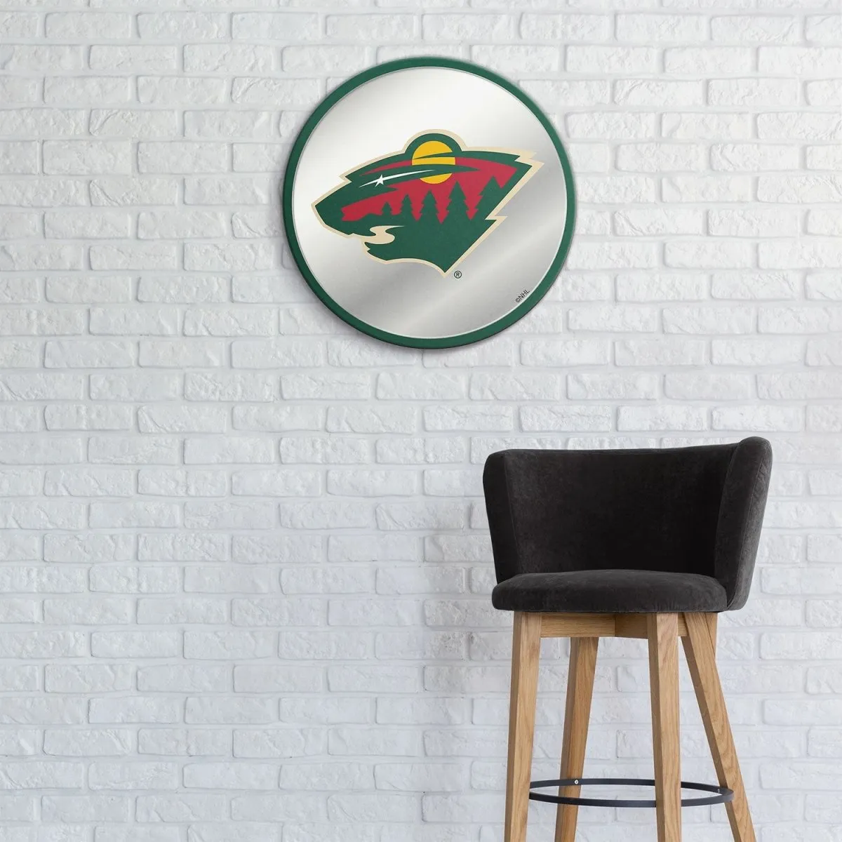 Minnesota Wild: Modern Disc Mirrored Wall Sign