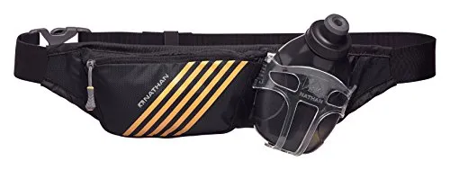 Nathan NS4523 Swift Plus Running Hydration Pack Fitness Running Belt with 10oz Flask, Black, One Size