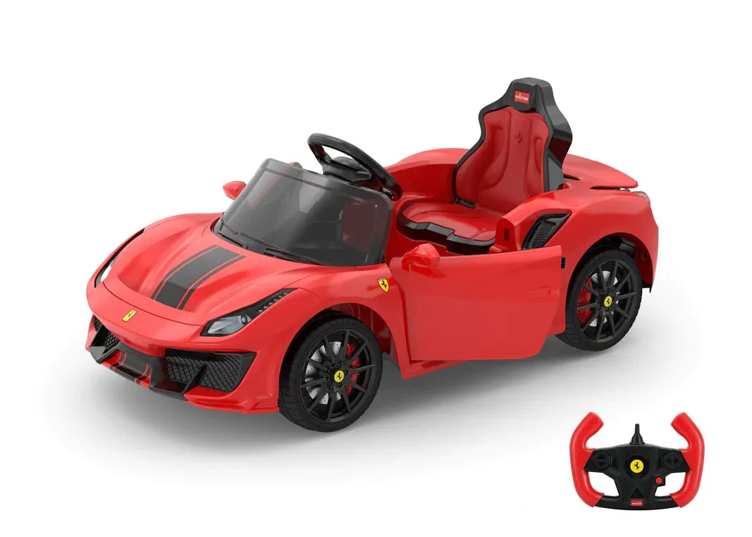 New 2025 Licensed 12V Ferrari 488 Pista Spider Upgraded Ride On Car   | 1 Seater | Leather Seat | Remote
