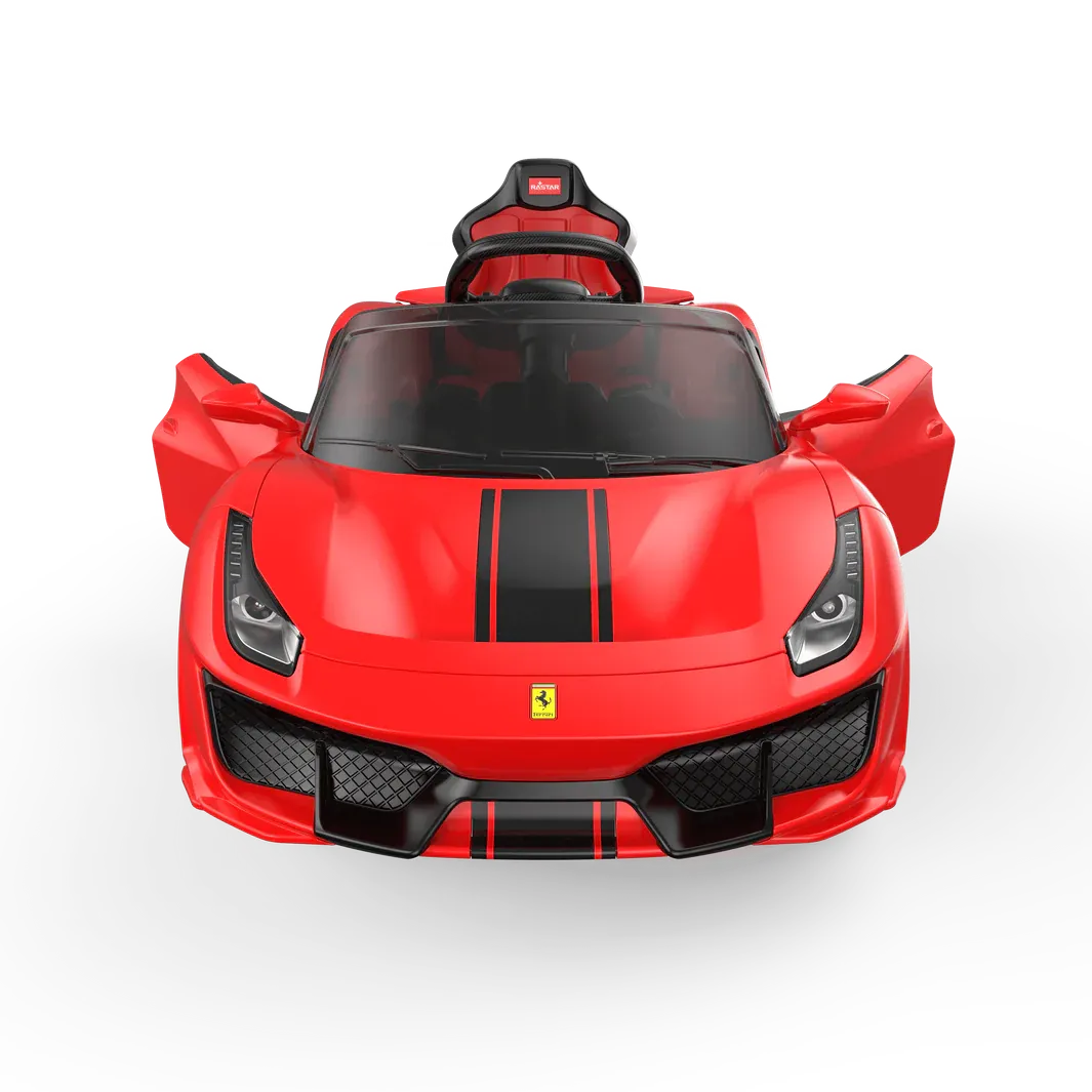 New 2025 Licensed 12V Ferrari 488 Pista Spider Upgraded Ride On Car   | 1 Seater | Leather Seat | Remote