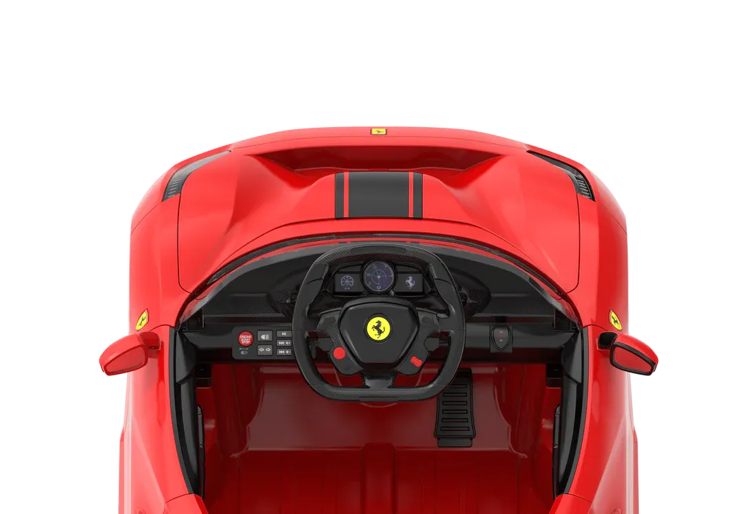 New 2025 Licensed 12V Ferrari 488 Pista Spider Upgraded Ride On Car   | 1 Seater | Leather Seat | Remote